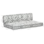 vidaXL Pernă de canapea din paleți, gri deschis, textil, petice vidaXL Pernă de canapea din paleți, gri deschis, textil, petice