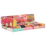 vidaXL Pernă pentru canapea din paleți, multicolor, textil, petice vidaXL Pernă pentru canapea din paleți, multicolor, textil, petice
