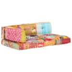 vidaXL Pernă pentru canapea din paleți, multicolor, textil, petice vidaXL Pernă pentru canapea din paleți, multicolor, textil, petice