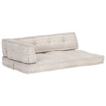 vidaXL Pernă pentru canapea din paleți, maro deschis, textil, petice vidaXL Pernă pentru canapea din paleți, maro deschis, textil, petice