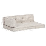 vidaXL Pernă pentru canapea din paleți, maro deschis, textil, petice vidaXL Pernă pentru canapea din paleți, maro deschis, textil, petice