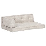 vidaXL Pernă pentru canapea din paleți, maro deschis, textil, petice vidaXL Pernă pentru canapea din paleți, maro deschis, textil, petice