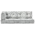 vidaXL Pernă pentru canapea din paleți, gri deschis, textil, petice vidaXL Pernă pentru canapea din paleți, gri deschis, textil, petice