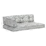 vidaXL Pernă pentru canapea din paleți, gri deschis, textil, petice vidaXL Pernă pentru canapea din paleți, gri deschis, textil, petice