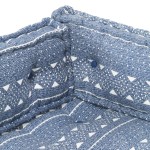 vidaXL Pernă de canapea din paleți, indigo, textil, petice vidaXL Pernă de canapea din paleți, indigo, textil, petice