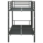 vidaXL Pat supraetajat, negru, 90 x 200 cm, metal vidaXL Pat supraetajat, negru, 90 x 200 cm, metal