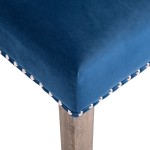 vidaXL Scaun de sufragerie, albastru, catifea