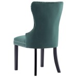 vidaXL Scaune de sufragerie, 2 buc., verde închis, catifea vidaXL Scaune de sufragerie, 2 buc., verde închis, catifea