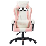 vidaXL Scaun de racing, roz, piele ecologică vidaXL Scaun de racing, roz, piele ecologică