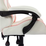 vidaXL Scaun de racing, roz, piele ecologică vidaXL Scaun de racing, roz, piele ecologică