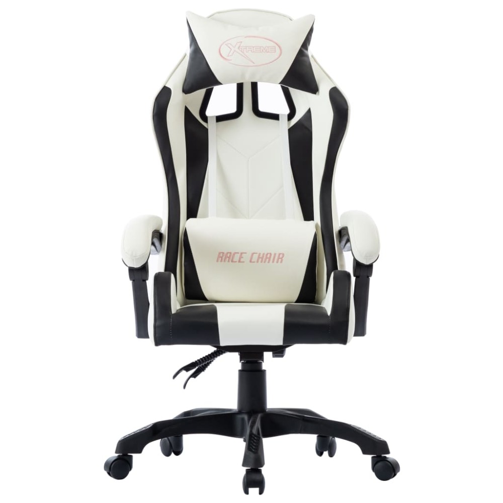 vidaXL Scaun de racing, negru, piele ecologică