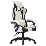 vidaXL Scaun de racing, negru, piele ecologică vidaXL Scaun de racing, negru, piele ecologică