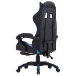 vidaXL Scaun racing suport picioare albastru/negru piele ecologică vidaXL Scaun racing suport picioare albastru/negru piele ecologică