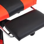 vidaXL Scaun de racing suport picioare, roșu și negru, piele ecologică vidaXL Scaun de racing suport picioare, roșu și negru, piele ecologică