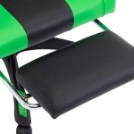 vidaXL Scaun de racing cu suport picioare verde/negru piele ecologică vidaXL Scaun de racing cu suport picioare verde/negru piele ecologică