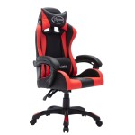 vidaXL Scaun de jocuri cu LED RGB, roșu și negru, piele ecologică vidaXL Scaun de jocuri cu LED RGB, roșu și negru, piele ecologică