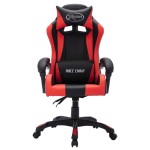 vidaXL Scaun de jocuri cu LED RGB, roșu și negru, piele ecologică vidaXL Scaun de jocuri cu LED RGB, roșu și negru, piele ecologică