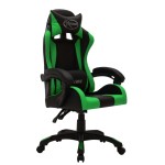 vidaXL Scaun de jocuri cu LED RGB, verde și negru, piele ecologică vidaXL Scaun de jocuri cu LED RGB, verde și negru, piele ecologică