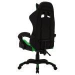 vidaXL Scaun de jocuri cu LED RGB, verde și negru, piele ecologică vidaXL Scaun de jocuri cu LED RGB, verde și negru, piele ecologică