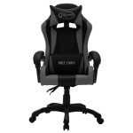 vidaXL Scaun de racing cu LED RGB, gri și negru, piele ecologică vidaXL Scaun de racing cu LED RGB, gri și negru, piele ecologică