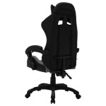 vidaXL Scaun de racing cu LED RGB, gri și negru, piele ecologică vidaXL Scaun de racing cu LED RGB, gri și negru, piele ecologică
