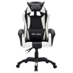 vidaXL Scaun de racing cu LED RGB, alb și negru, piele ecologică vidaXL Scaun de racing cu LED RGB, alb și negru, piele ecologică