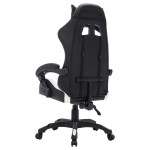 vidaXL Scaun de racing cu LED RGB, alb și negru, piele ecologică vidaXL Scaun de racing cu LED RGB, alb și negru, piele ecologică