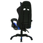 vidaXL Scaun de jocuri cu LED RGB, albastru și negru, piele ecologică vidaXL Scaun de jocuri cu LED RGB, albastru și negru, piele ecologică
