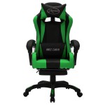 vidaXL Scaun de jocuri cu LED RGB, verde și negru, piele ecologică vidaXL Scaun de jocuri cu LED RGB, verde și negru, piele ecologică