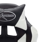 vidaXL Scaun de racing cu LED RGB, alb și negru, piele ecologică vidaXL Scaun de racing cu LED RGB, alb și negru, piele ecologică