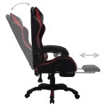 vidaXL Scaun de jocuri cu LED RGB, roșu vin și negru, piele ecologică vidaXL Scaun de jocuri cu LED RGB, roșu vin și negru, piele ecologică