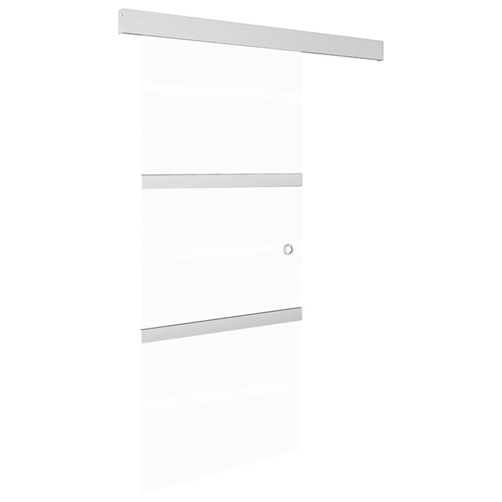 vidaXL Ușă glisantă, argintiu, 90 x 212 cm, sticlă ESG și aluminiu