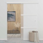vidaXL Ușă glisantă, argintiu, 90 x 212 cm, sticlă ESG și aluminiu vidaXL Ușă glisantă, argintiu, 90 x 212 cm, sticlă ESG și aluminiu