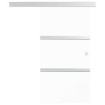 vidaXL Ușă glisantă, argintiu, 90 x 212 cm, sticlă ESG și aluminiu vidaXL Ușă glisantă, argintiu, 90 x 212 cm, sticlă ESG și aluminiu