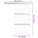 vidaXL Ușă glisantă, argintiu, 90 x 212 cm, sticlă ESG și aluminiu vidaXL Ușă glisantă, argintiu, 90 x 212 cm, sticlă ESG și aluminiu