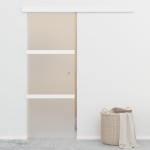 vidaXL Ușă glisantă cu opritor silențios 76x205 cm sticlă ESG/aluminiu vidaXL Ușă glisantă cu opritor silențios 76x205 cm sticlă ESG/aluminiu