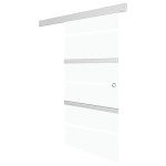 vidaXL Ușă glisantă, argintiu, 76 x 212 cm, sticlă ESG și aluminiu vidaXL Ușă glisantă, argintiu, 76 x 212 cm, sticlă ESG și aluminiu