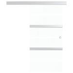 vidaXL Ușă glisantă, argintiu, 76 x 212 cm, sticlă ESG și aluminiu vidaXL Ușă glisantă, argintiu, 76 x 212 cm, sticlă ESG și aluminiu