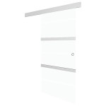 vidaXL Ușă glisantă, argintiu, 90 x 205 cm, sticlă ESG și aluminiu vidaXL Ușă glisantă, argintiu, 90 x 205 cm, sticlă ESG și aluminiu