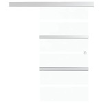 vidaXL Ușă glisantă, argintiu, 90 x 205 cm, sticlă ESG și aluminiu vidaXL Ușă glisantă, argintiu, 90 x 205 cm, sticlă ESG și aluminiu