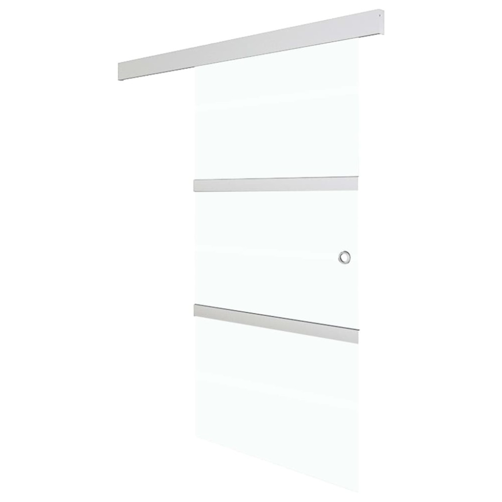 vidaXL Ușă glisantă cu opritoare soft, 76x205 cm, sticlă ESG/aluminiu