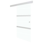 vidaXL Ușă glisantă cu opritoare soft, 76x205 cm, sticlă ESG/aluminiu