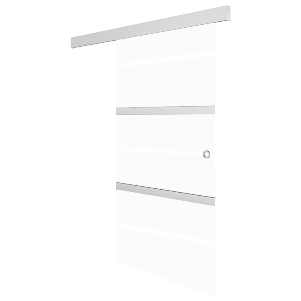 vidaXL Ușă glisantă cu opritoare soft, 90x205 cm, sticlă ESG/aluminiu