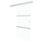 vidaXL Ușă glisantă cu opritoare soft, 90x205 cm, sticlă ESG/aluminiu