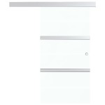 vidaXL Ușă glisantă cu opritoare soft, 90x205 cm, sticlă ESG/aluminiu