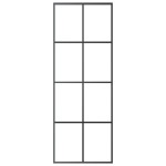 vidaXL Ușă glisantă, negru, 76x205 cm, aluminiu și sticlă ESG