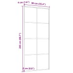 vidaXL Ușă glisantă, negru, 90x205 cm, aluminiu și sticlă ESG vidaXL Ușă glisantă, negru, 90x205 cm, aluminiu și sticlă ESG