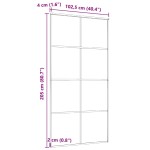 vidaXL Ușă glisantă, negru, 102,5x205 cm, aluminiu și sticlă ESG vidaXL Ușă glisantă, negru, 102,5x205 cm, aluminiu și sticlă ESG