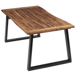 vidaXL Masă de bucătărie, 180 x 90 cm, lemn masiv de acacia vidaXL Masă de bucătărie, 180 x 90 cm, lemn masiv de acacia