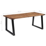 vidaXL Masă de bucătărie, 180 x 90 cm, lemn masiv de acacia vidaXL Masă de bucătărie, 180 x 90 cm, lemn masiv de acacia